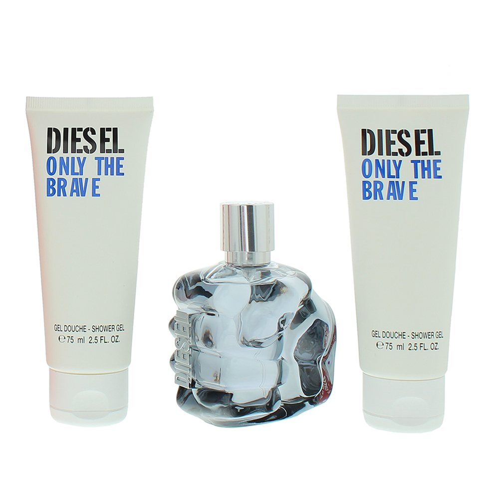 Diesel Only The Brave 3 Piece Gift Set: Eau de Toilette 75ml - 2 X Shower Gel 75 - Product