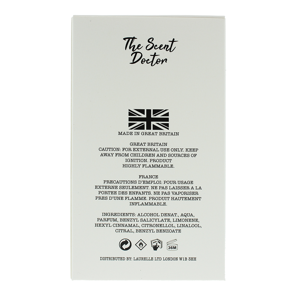 The Scent Doctor Rose & Jasmine Eau de Parfum 100ml - Ingredients