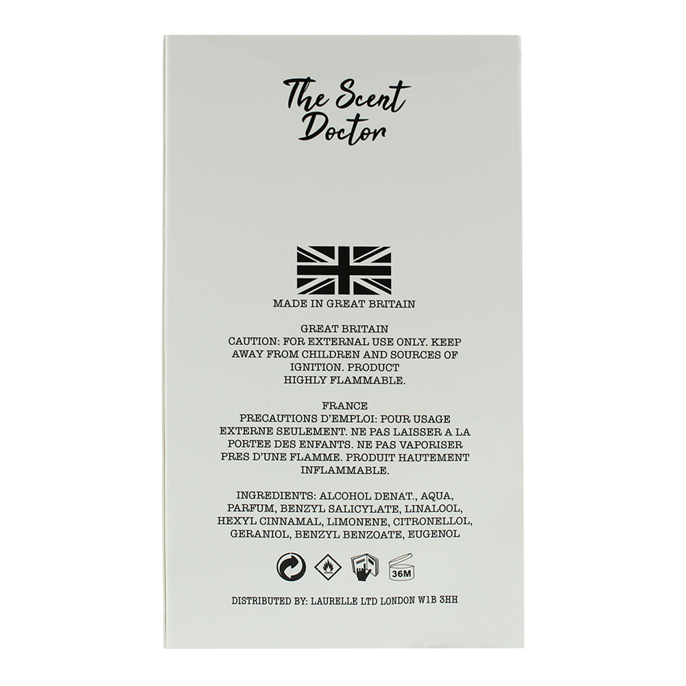 The Scent Doctor Peony & Vanilla Eau de Parfum 100ml - Ingredients