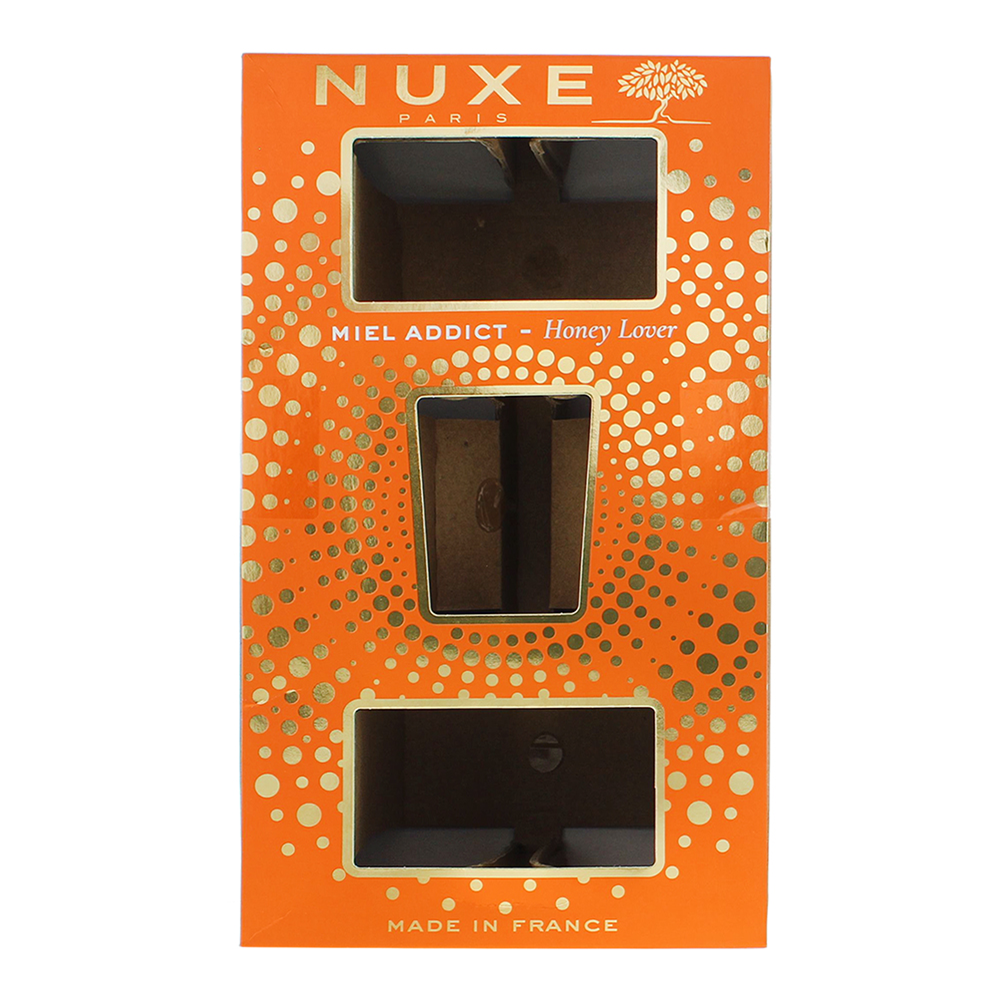 Nuxe Honey Lover 3 Piece Gift Set: Body Oil Balm 200ml - Nourishing Body Scrub 1 - Box