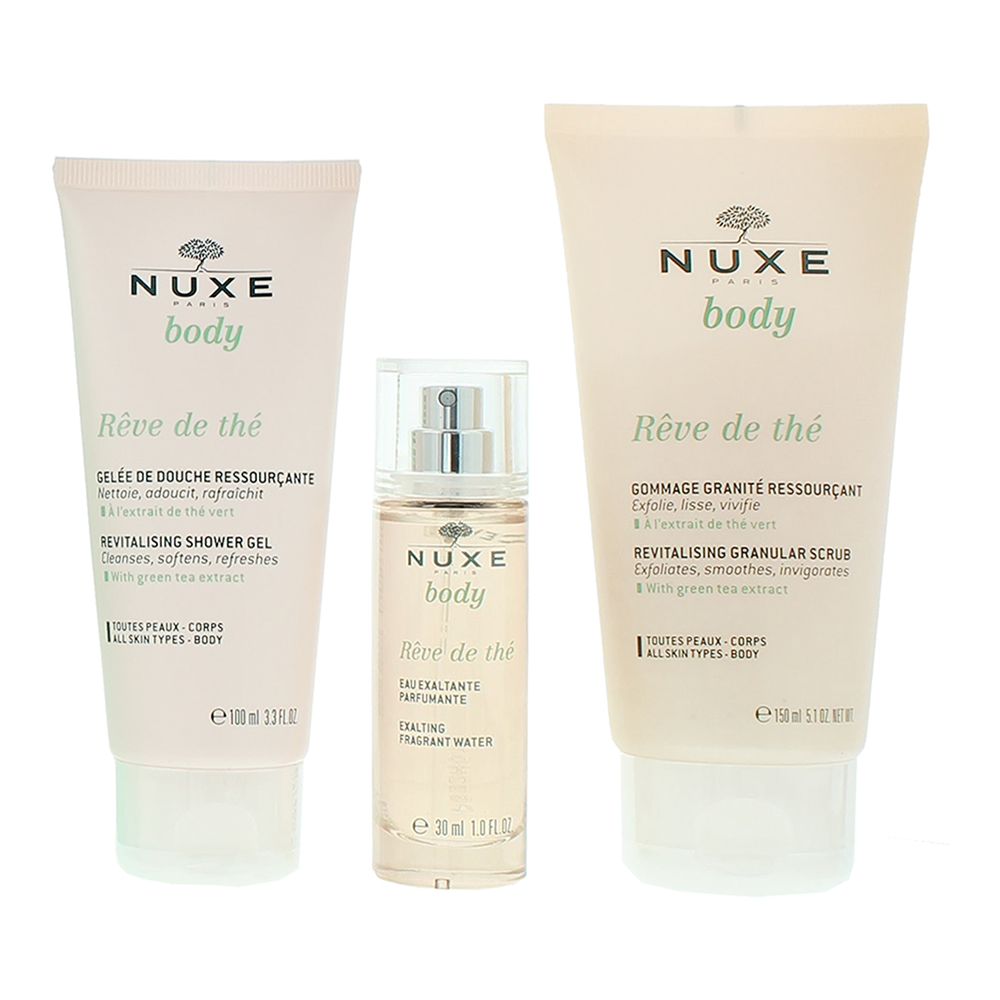 Nuxe Body Rêve De Thé - Revitalising Dream 3 Piece Gift Set: Body Scrub 150ml - Shower Gel 100ml - Scented Water 30ml - Product