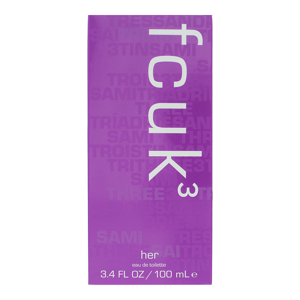 FCUK 3 Her Eau de Toilette 100ml - Box