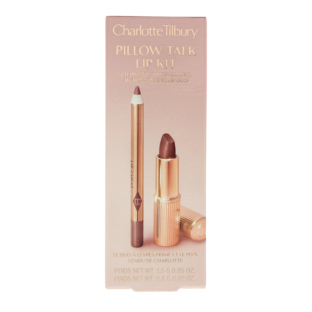 Charlotte Tilbury Pillow Talk Lip Kit 2 Piece Gift Set: Lip Liner 0.8g - Lipstic - Box