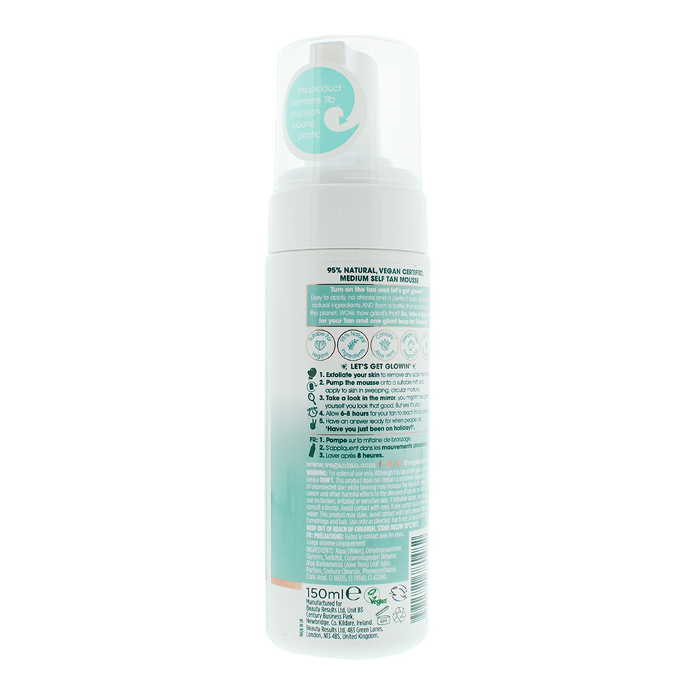 Vegan Tan Medium Self Tan Mousse 150ml