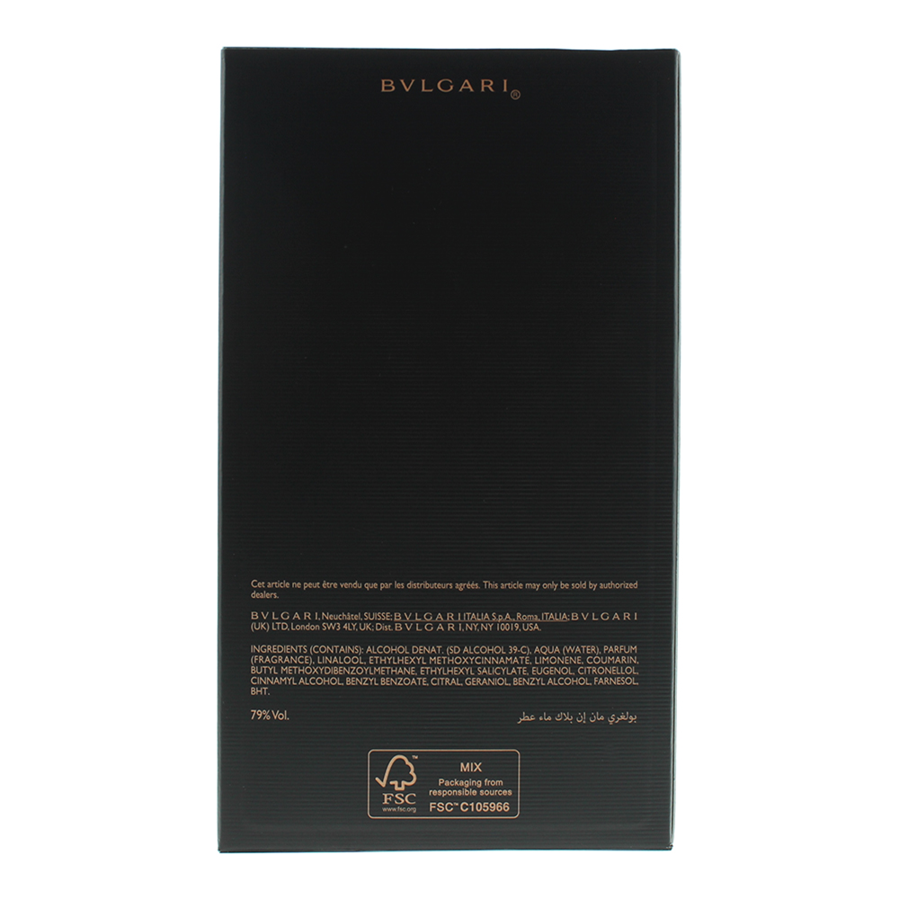 Bulgari Man In Black Eau de Parfum 100ml - Ingredients
