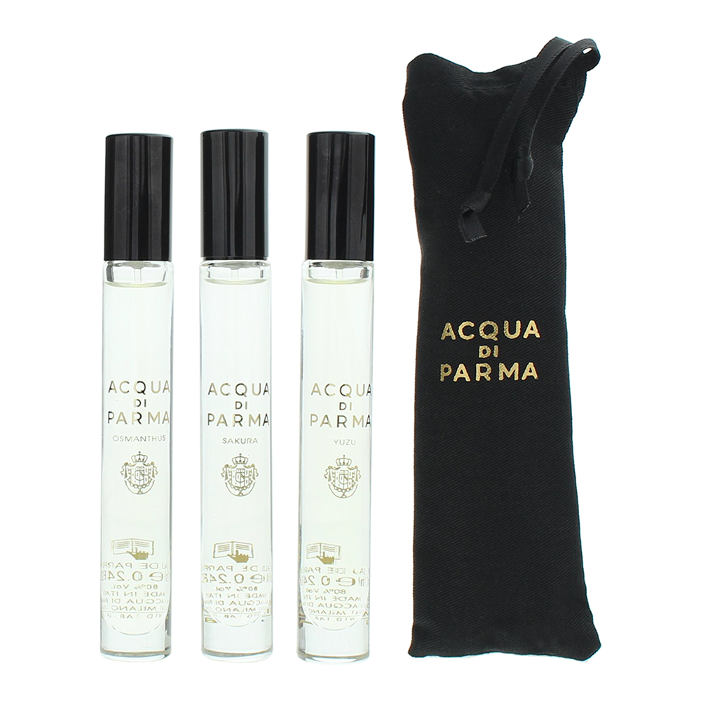 Acqua Di Parma Signature Trio 3 Piece Gift Set: Sakura Eau de Parfum 7ml - Yuzu Eau de Parfum 7ml - Osmanthus Eau de Parfum 7ml - Product