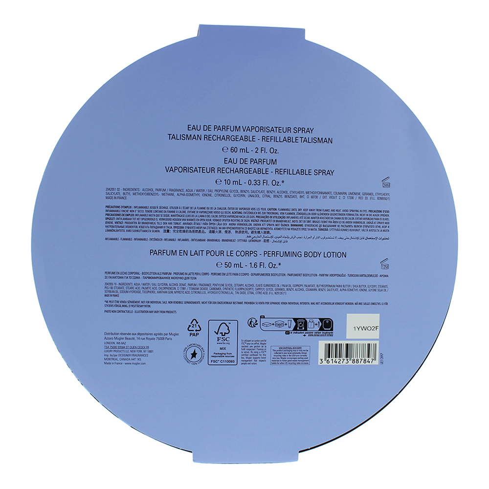 Mugler Alien 3 Piece Gift Set: Eau De Parfum 60ml - Body Lotion 50ml - Eau De Parfum 10ml