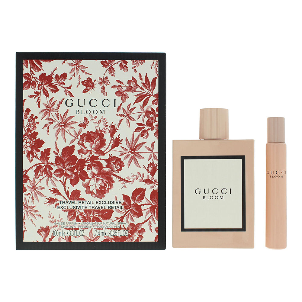 Gucci Bloom 2 Piece Gift Set: Eau De Parfum 100ml - Rollerball Perfume 7.4ml - Body Lotion 100ml