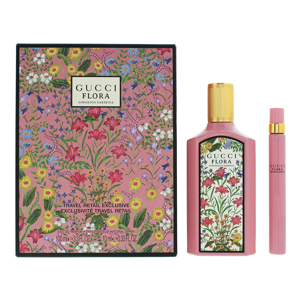Gucci Flora Gardenia 2 Piece Gift Set: Eau De Parfum 100ml - Eau De Parfum 10ml