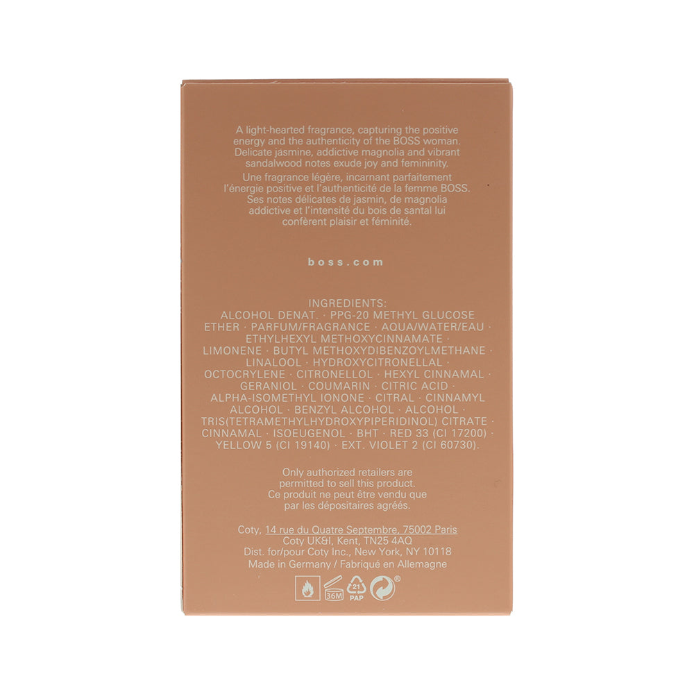 Hugo Boss Alive Eau de Toilette 80ml - Ingredients