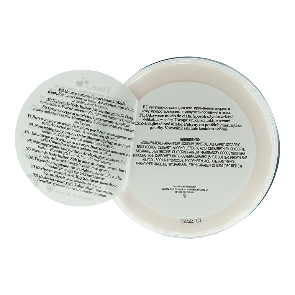 I Love Pink Marshmallow Body Butter 200ml - Ingredients