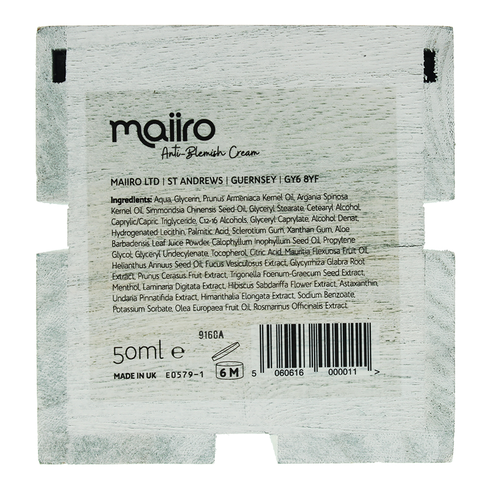 Maiiro Anti-Blemish Cream 50ml - Ingredients