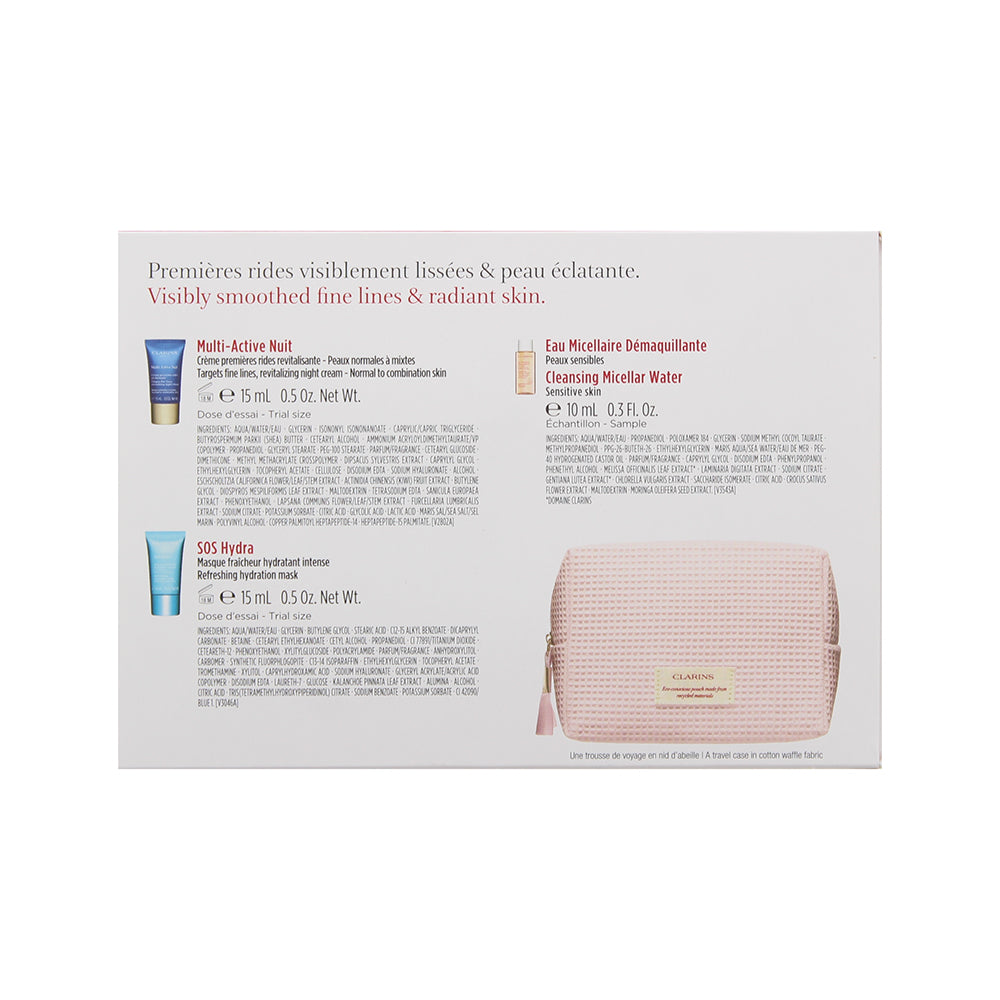 Clarins Skincare 3 Piece Gift Set: Cream Mask 15ml - Night  Cream 15ml - Micella