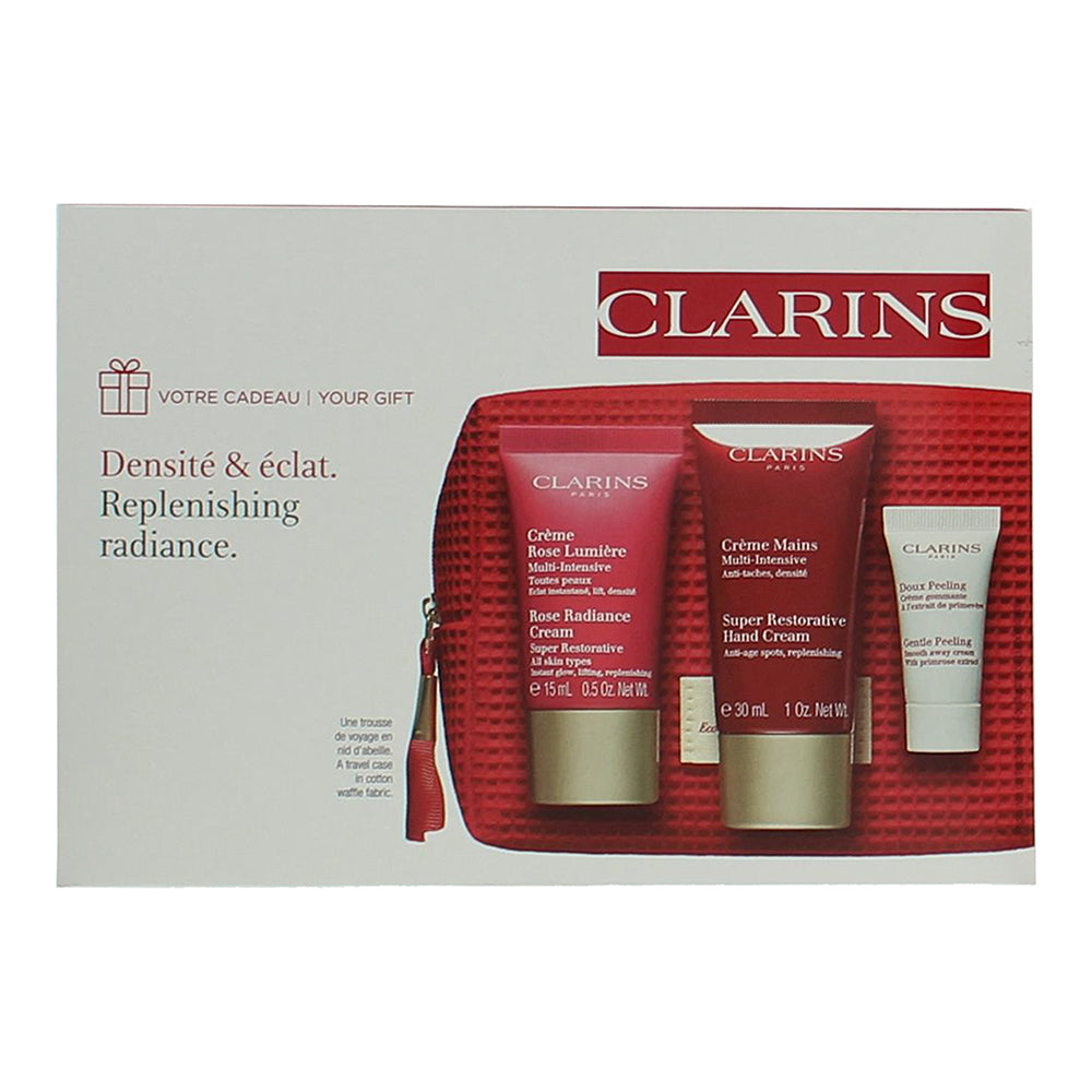 Clarins Super Restorative 3 Piece Gift Set: Lotion 50ml - Hand Cream 30ml - Nigh - Box