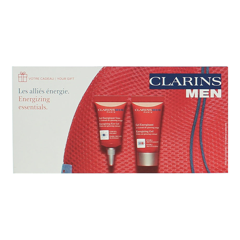 Clarins Men Energizing Essentials Not For Sale 2 Piece Gift Set: Gel 5ml - Eye Gel 3ml - Box