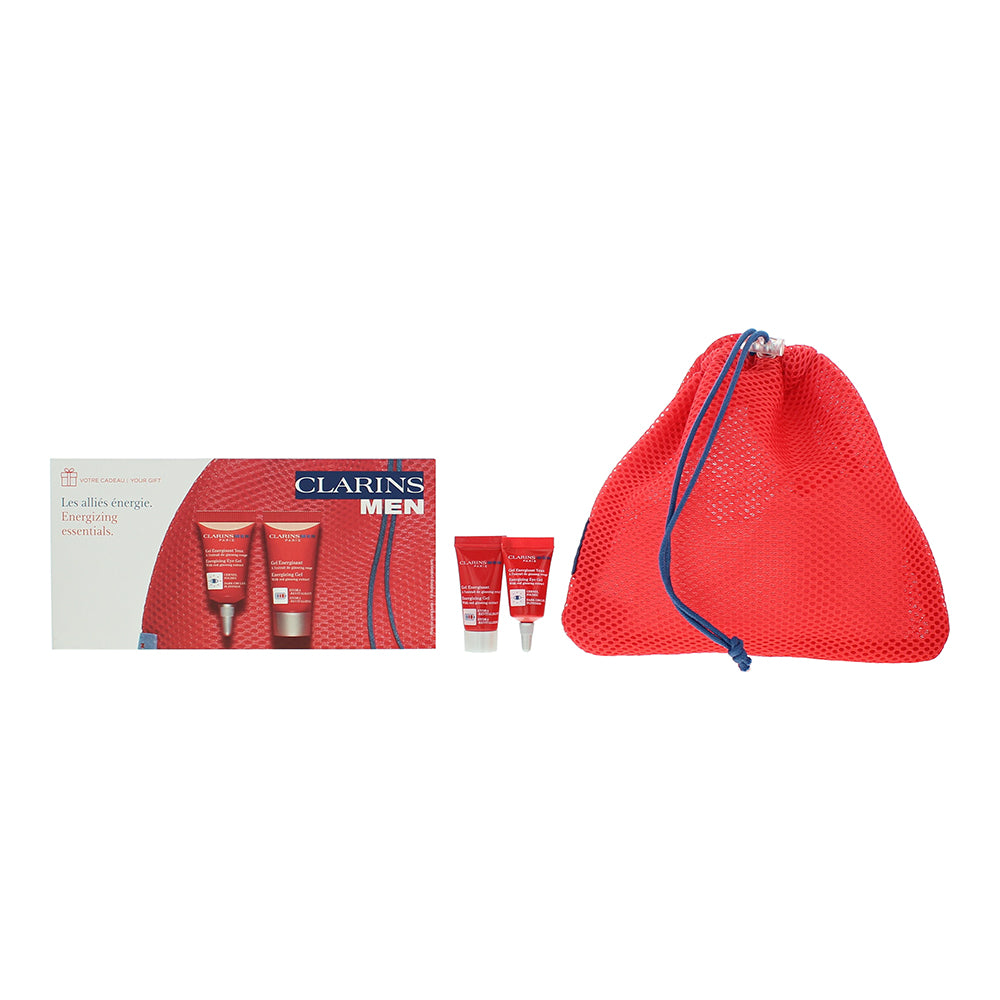 Clarins Men Energizing Essentials Not For Sale 2 Piece Gift Set: Gel 5ml - Eye Gel 3ml