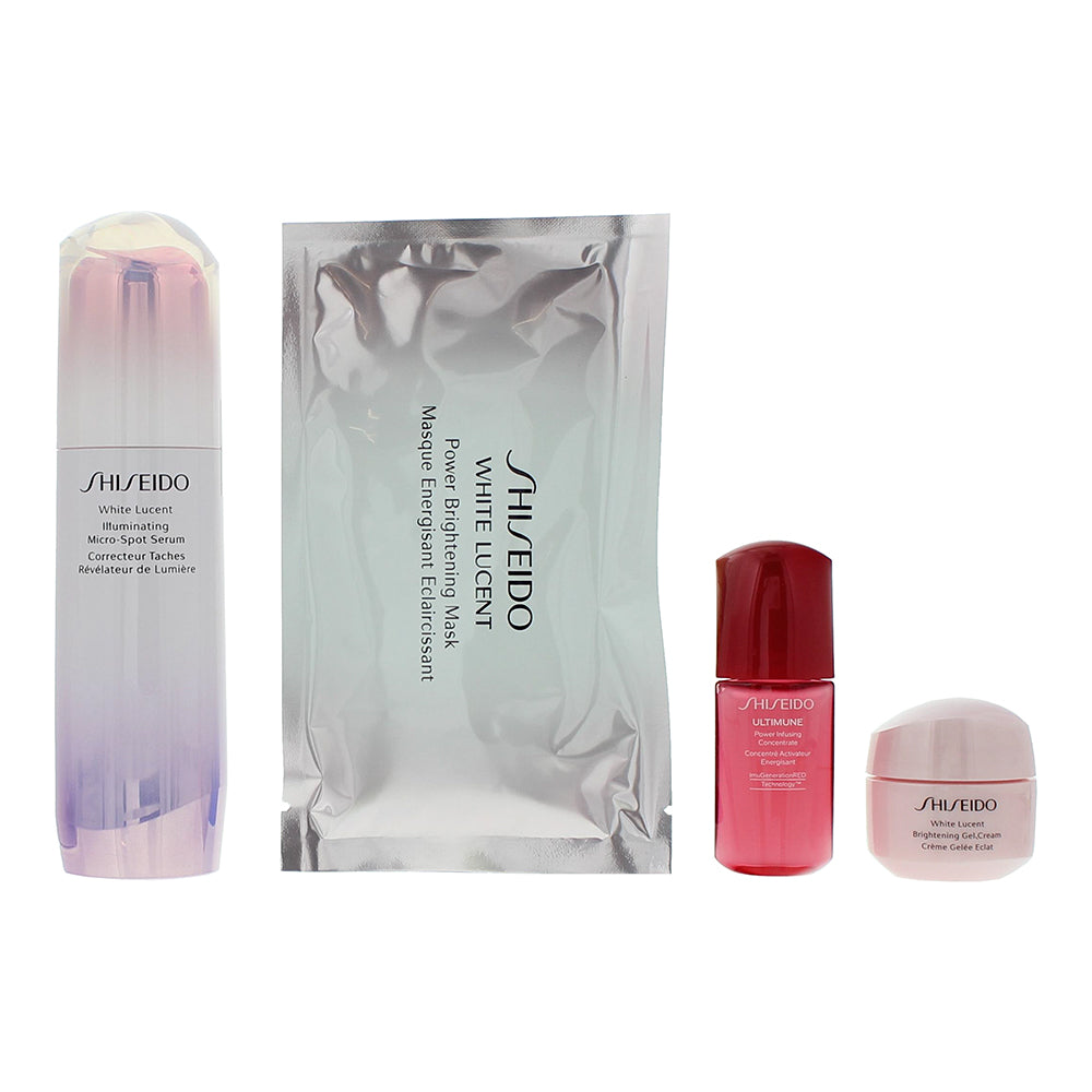 Shiseido Brightening Essentials 4 Piece Gift Set: Serum 50ml - Gel Cream 15ml -  - Product