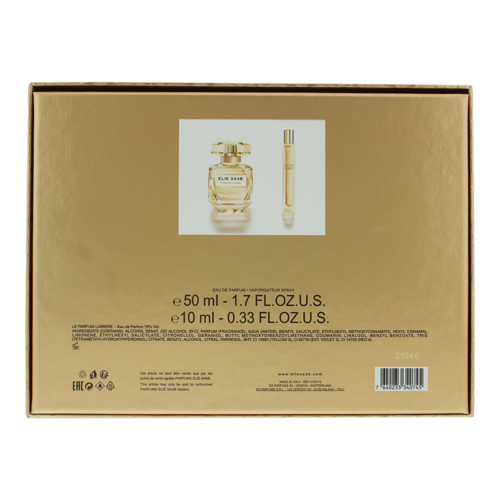Elie Saab Le Parfum Lumiere 2 Piece Gift Set: Eau de Parfum 50ml - Eau de Parfum