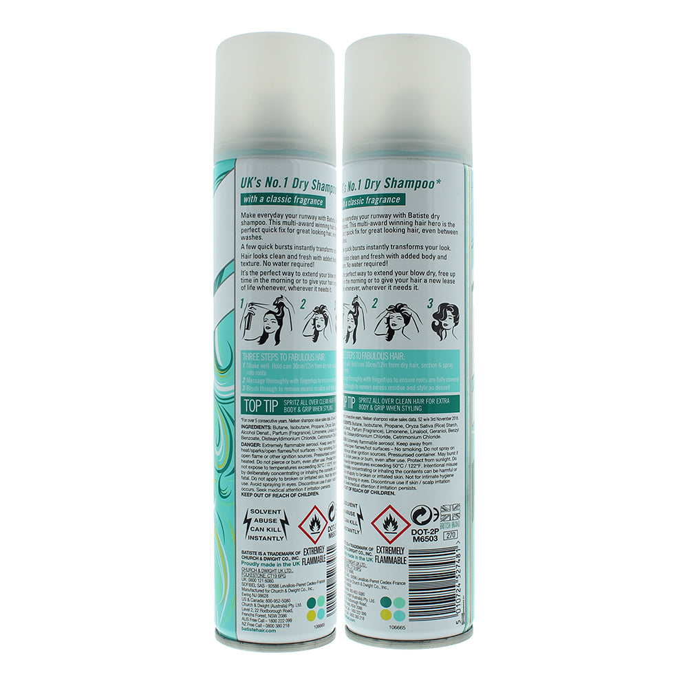 Batiste Original Clean And Classic Dry Shampoo 200ml