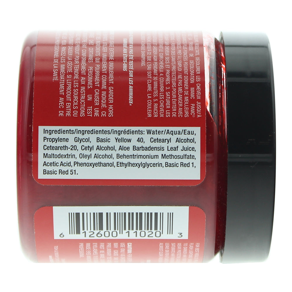 Manic Panic High Voltage Pillarbox Red Semi-Permanent Hair Color Cream 118ml
