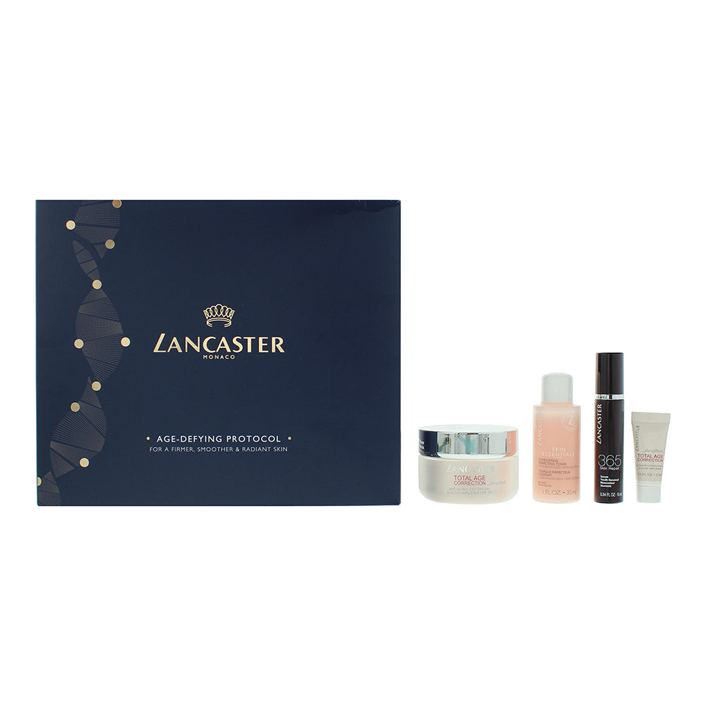 Lancaster Total Age Correction _Amplified 4 Piece Gift Set: Toner 30ml - Anti-Wr