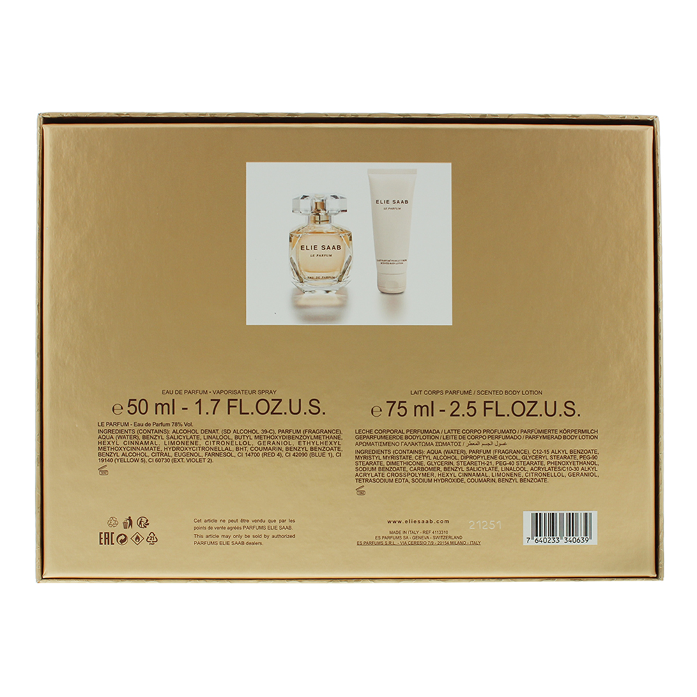 Elie Saab Le Parfum 2 Piece Gift Set: Eau de Parfum 50ml - Body Lotion 75ml