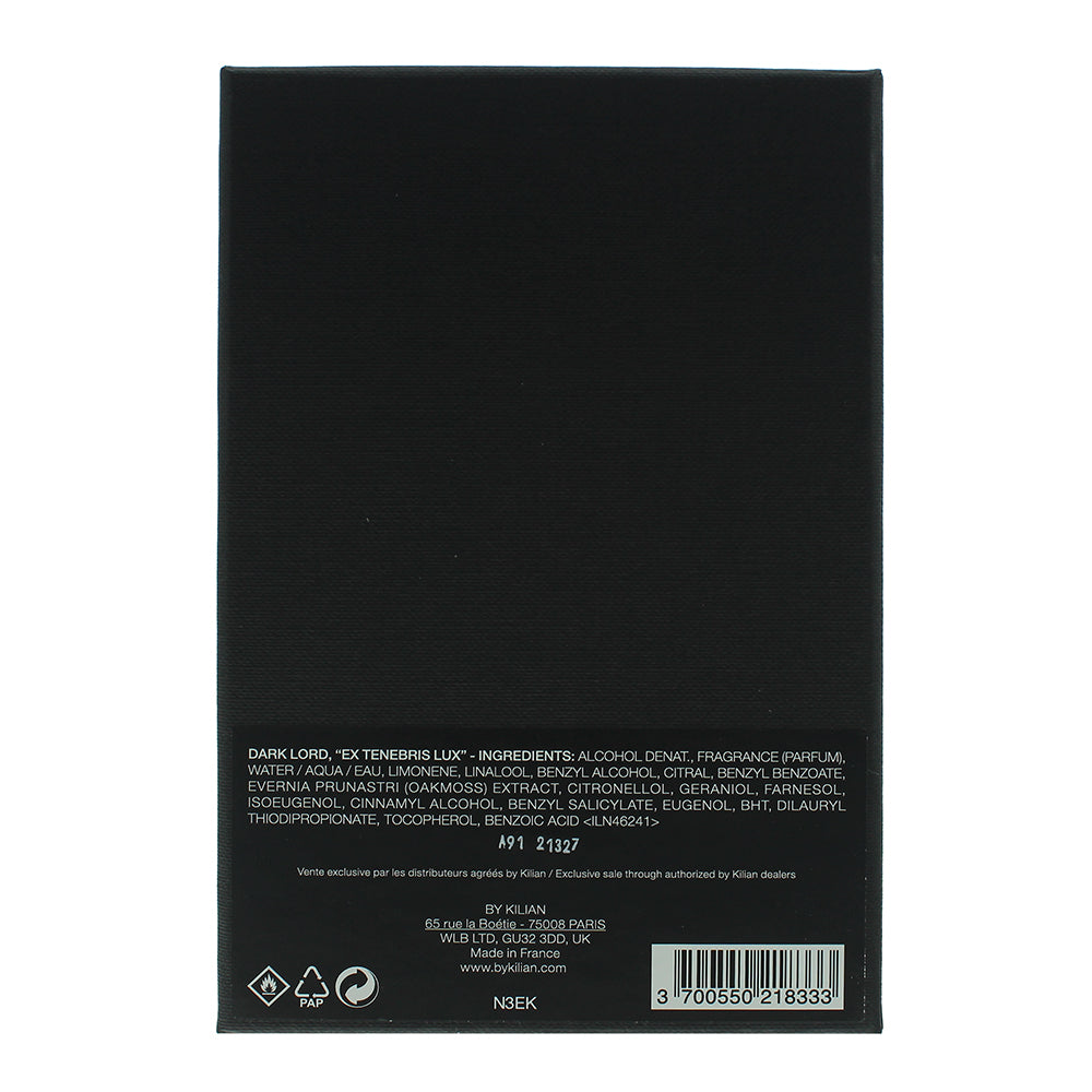 Kilian Dark Lord Eau de Parfum 50ml - Ingredients
