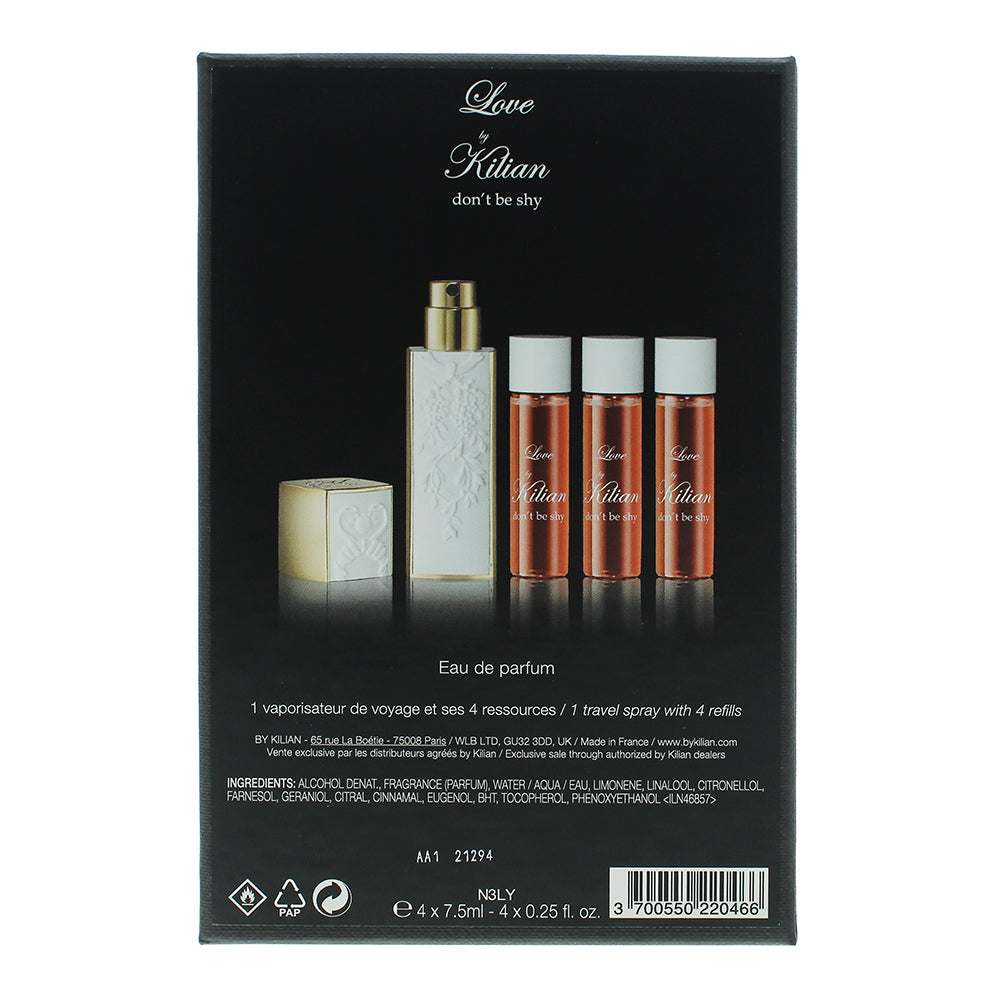 Kilian Love Don't Be Shy 4 Piece Gift Set: 4 x Eau de Parfum 7.5ml