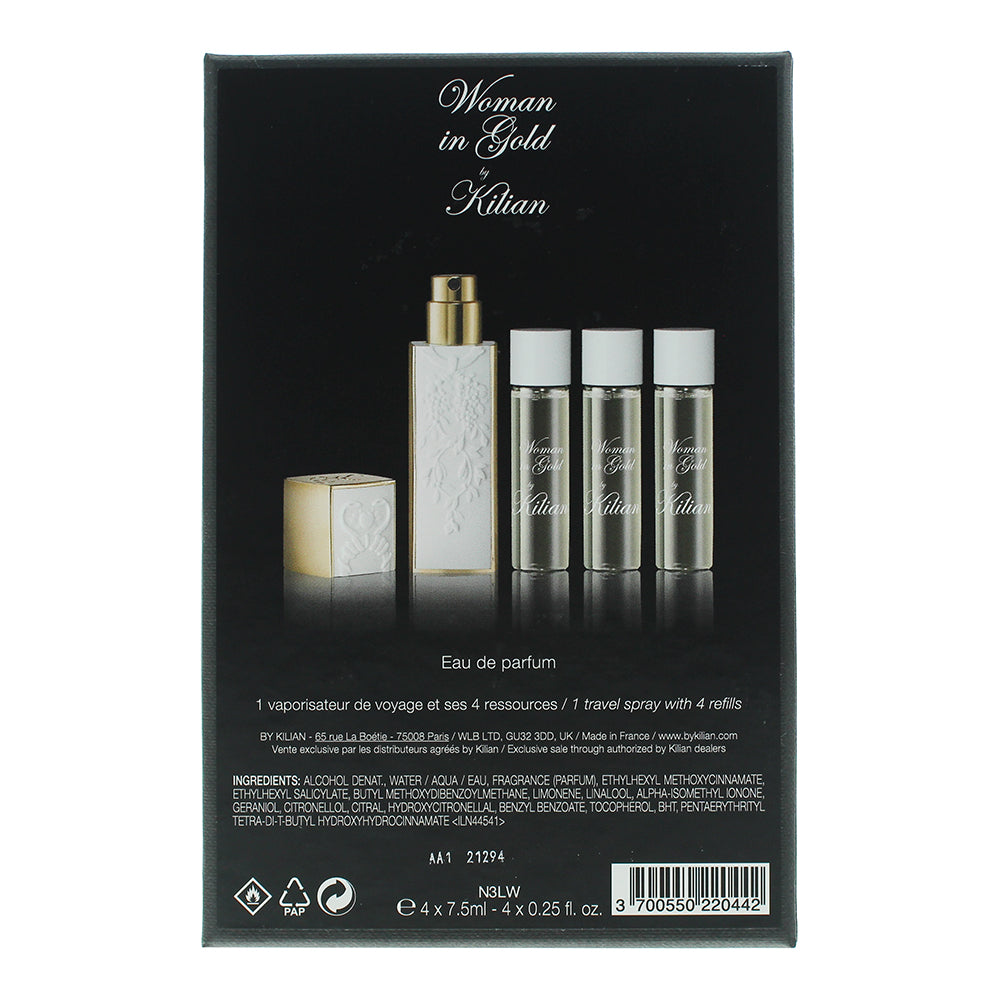 Kilian Woman In Gold 4 Piece Gift Set: 4 x Eau de Parfum 7.5ml