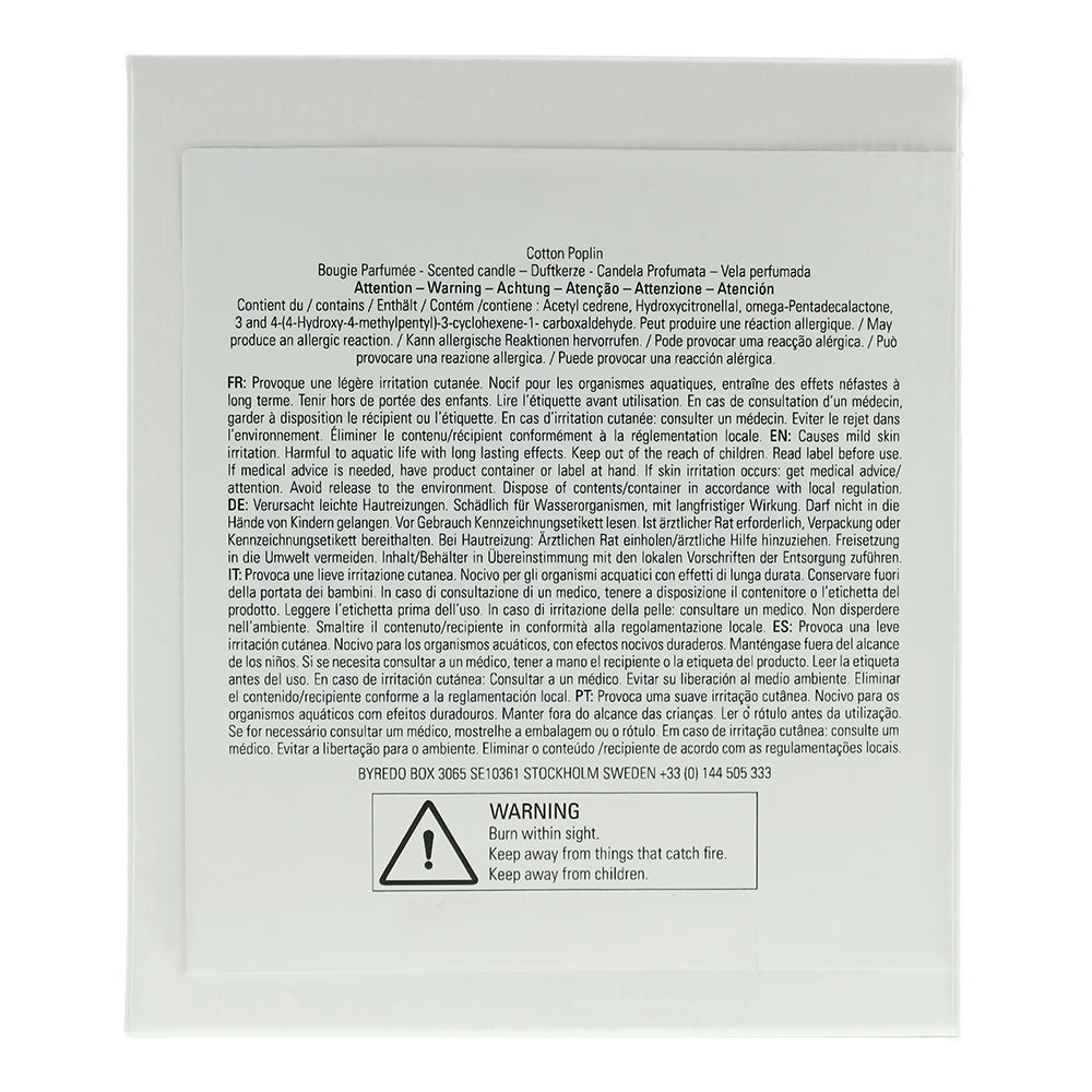 Byredo Cotton Poplin Candle 240g