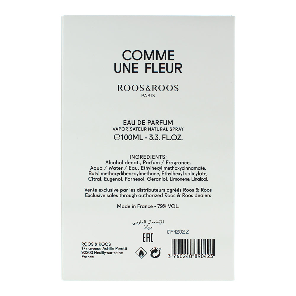Roos & Roos Comme Une Fleur Eau de Parfum 100ml