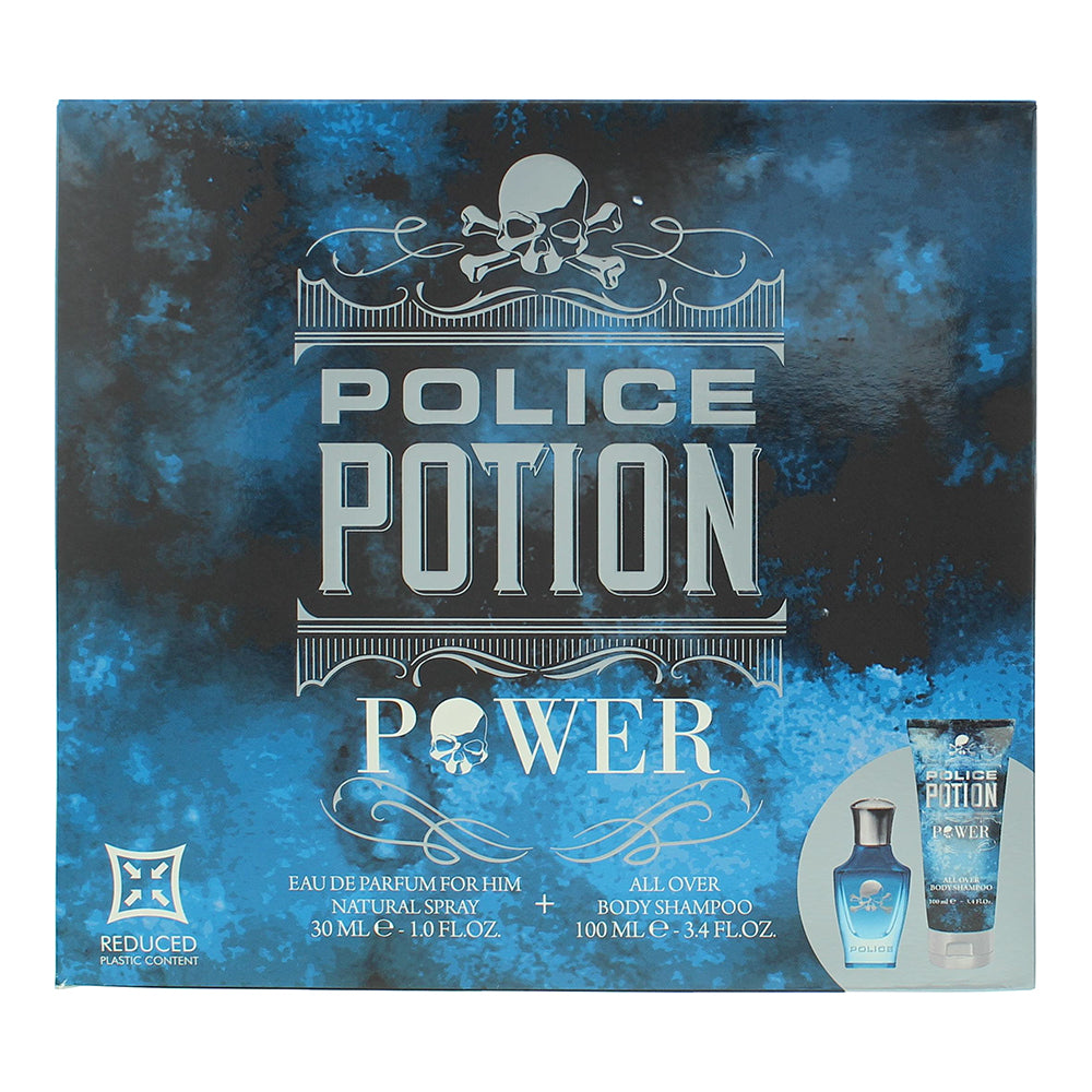 Police Potion Power 2 Piece Gift Set: Eau de Parfum 30ml - Shower Gel 100ml - Box