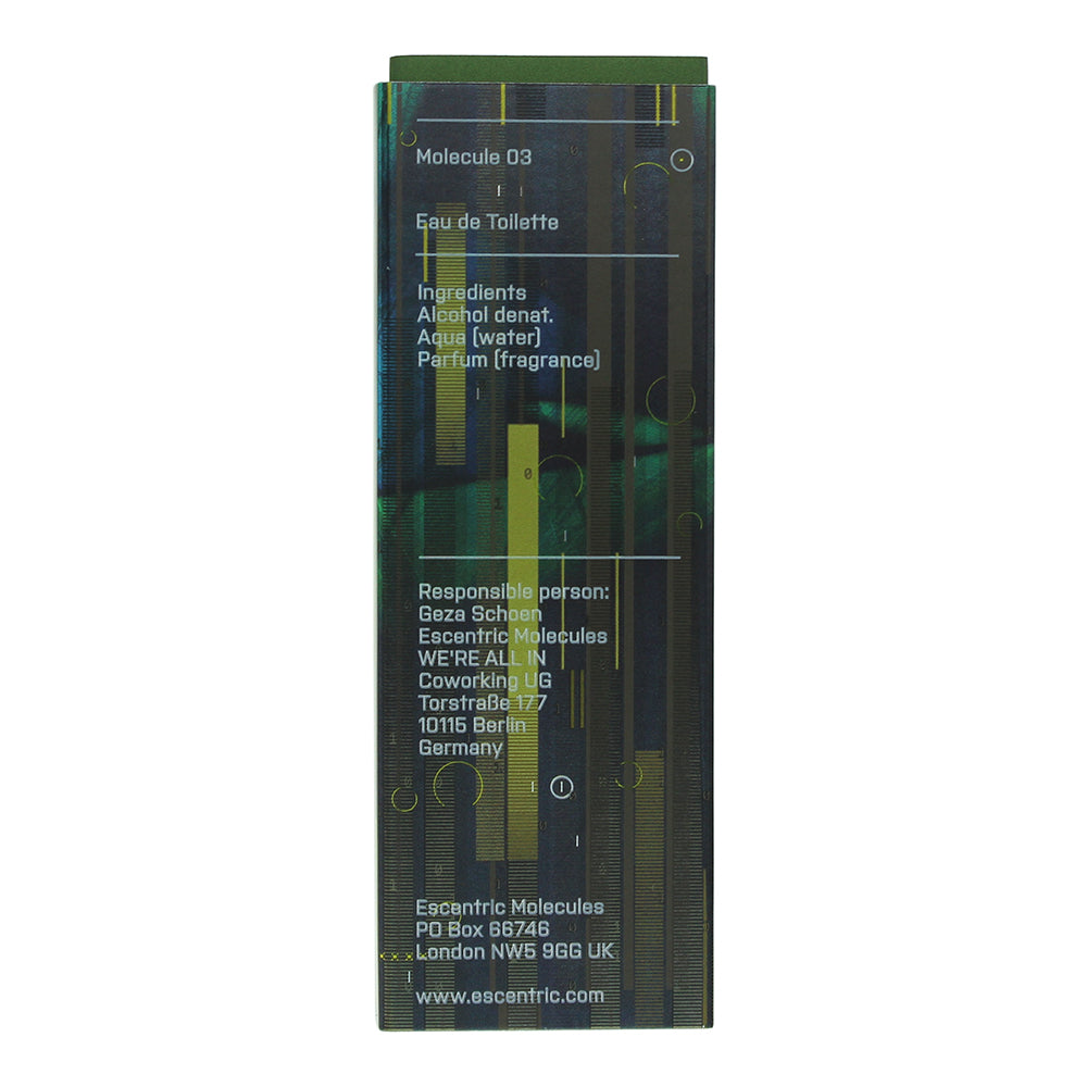Escentric Molecules Molecule 03 Eau de Toilette 30ml - Ingredients