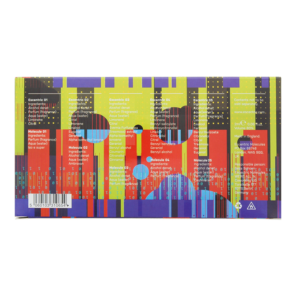 Escentric Molecules 10 Piece Gift Set: 10 x Eau de Toilette 2ml - Ingredients