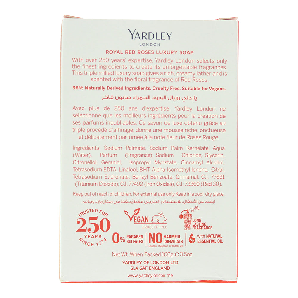 Yardley Royal Red Roses Soap 100g