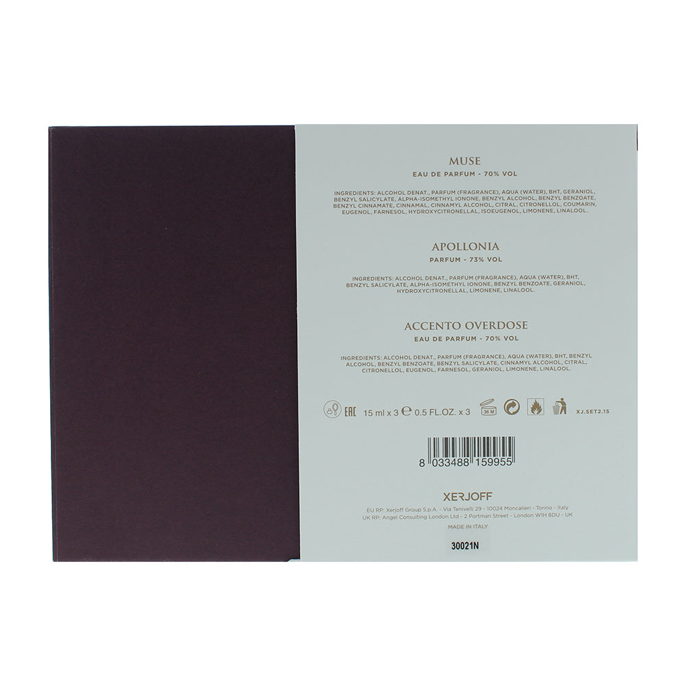 Xerjoff Discovery Set II Gift Set Eau de Parfum 3 x 15ml Muse - Apollonia- Accen