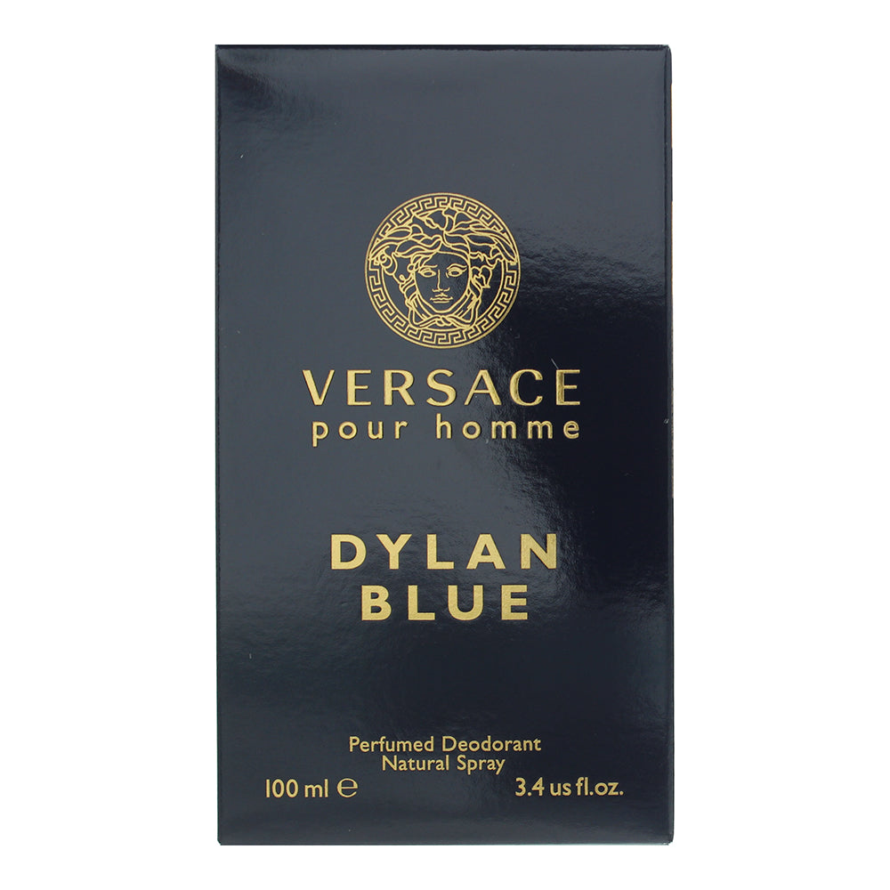 Versace Pour Homme Dylan Blue Perfumed Deodorant Glass Bottle 100ml - Box