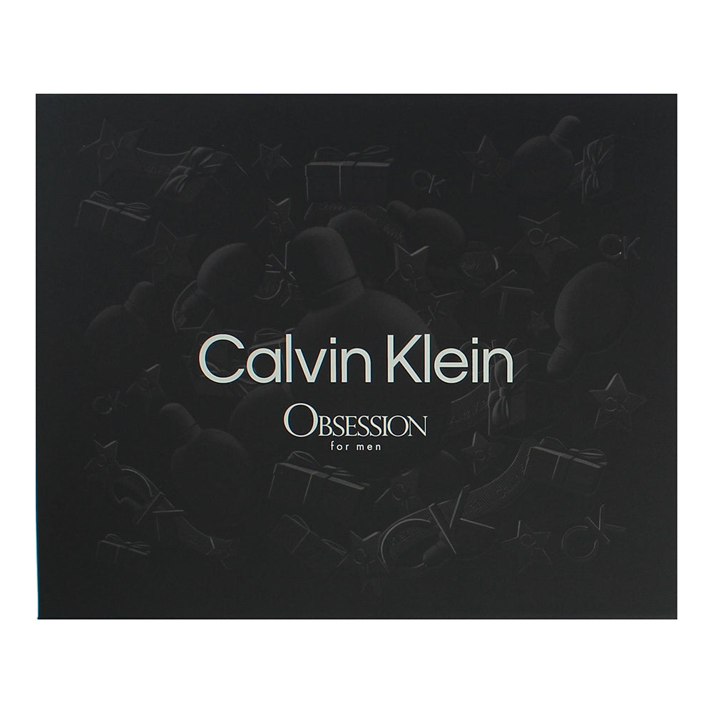 Calvin Klein Obsession For Men 3 Piece Gift Set: Eau de Toilette 125ml - Aftersh - Box