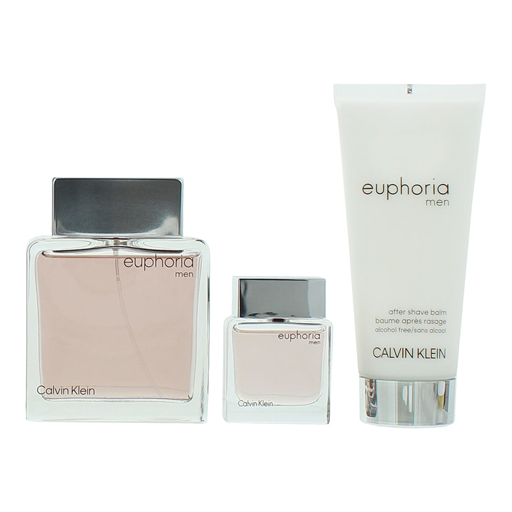 Calvin Klein Euphoria Men 3 Piece Gift Set: Eau de Toilette 100ml - Aftershave B - Product