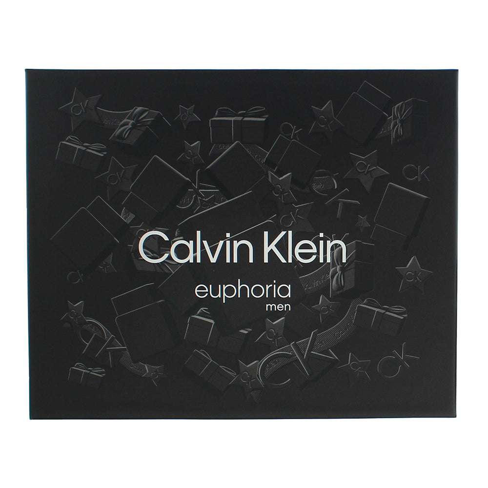Calvin Klein Euphoria Men 3 Piece Gift Set: Eau de Toilette 100ml - Aftershave B - Box