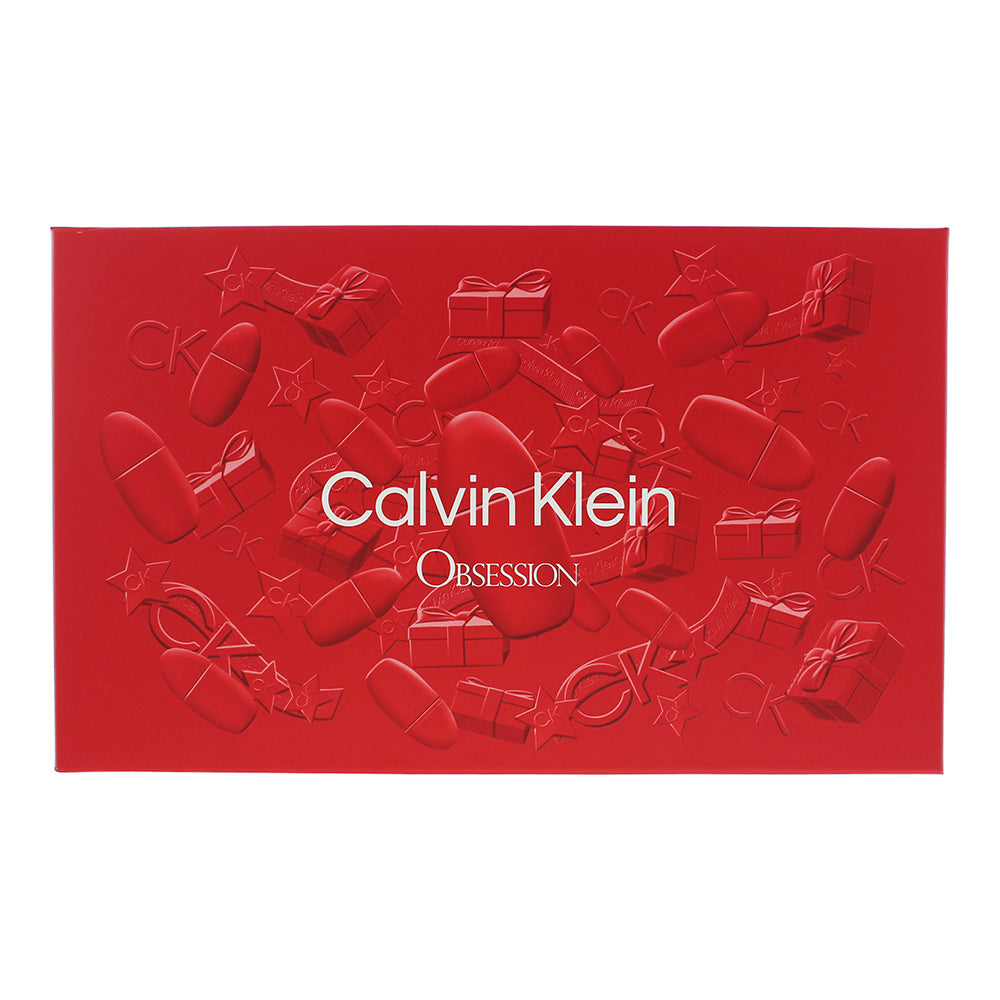 Calvin Klein Obsession 4 Piece Gift Set: Eau de Parfum 100ml - Body Lotion 200ml - Box