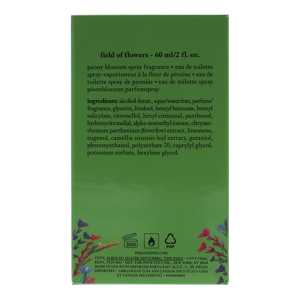 Philosophy Field Of Flowers Peony Blossom Eau De Toilette 60ml