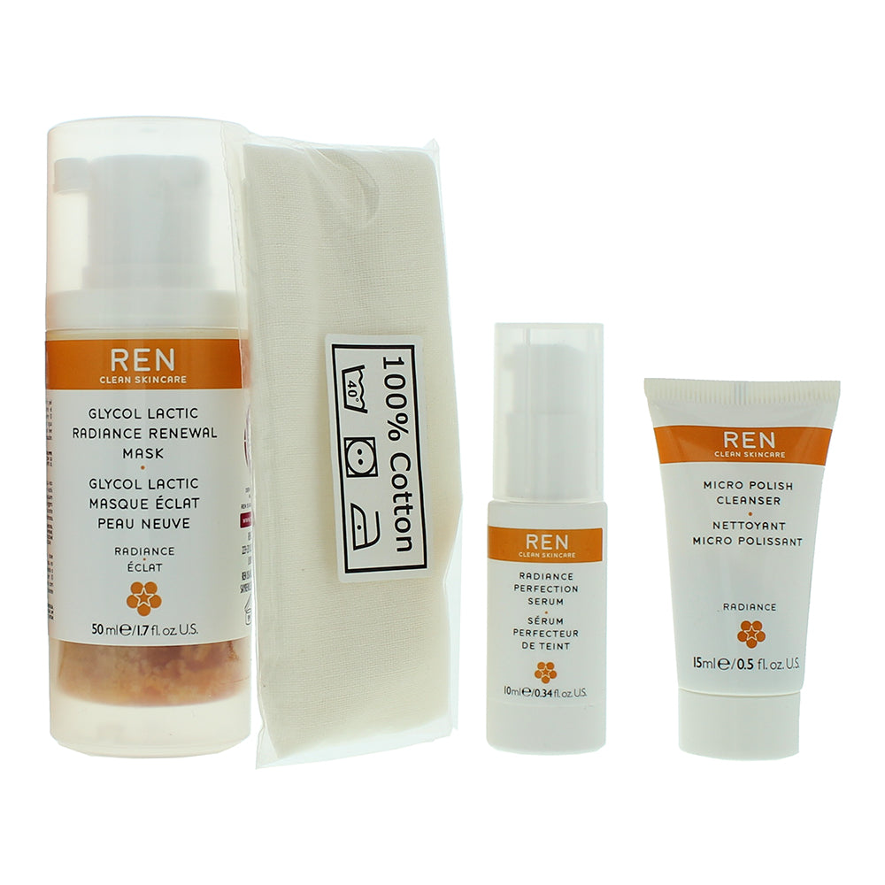 Ren Radiance 4 Piece Gift Set: Glycol Lactic Mask 50ml - Micro Polish Cleanser 3 - Product