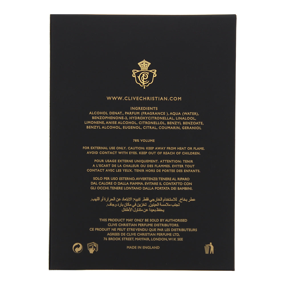 Clive Christian Original Collection X Feminine Parfum 50ml - Ingredients