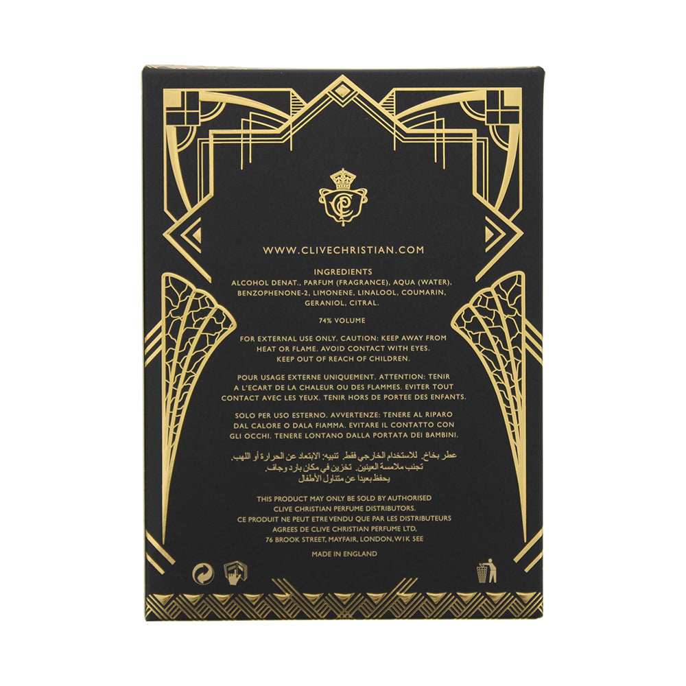 Clive Christian Noble Collection XXI Art Deco Amberwood Parfum 50ml - Ingredients