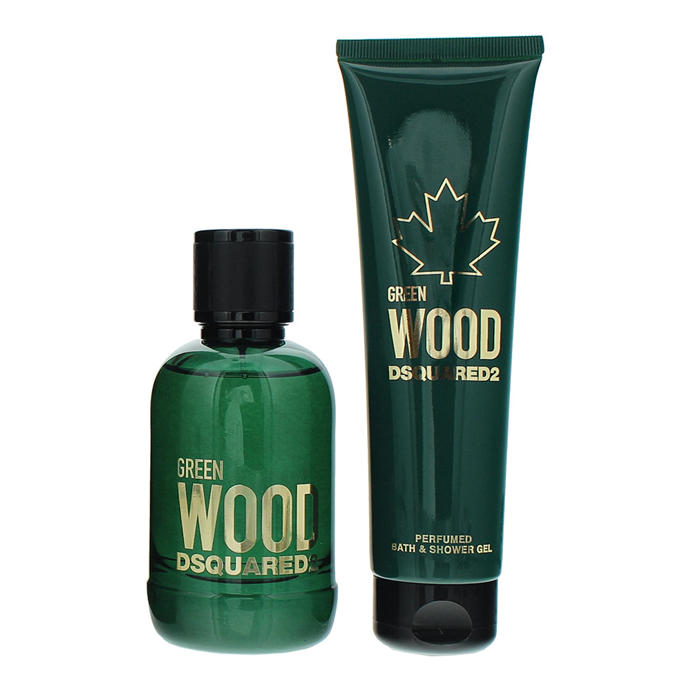 Dsquared2 Green Wood 2 Piece Gift Set: Eau de Toilette 100ml - Shower Gel 150ml - Product