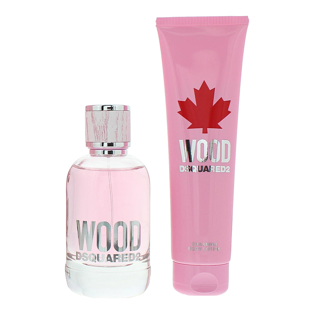 Dsquared2 Wood 2 Piece Gift Set: Eau de Toilette 100ml - Body Lotion 150ml - Product