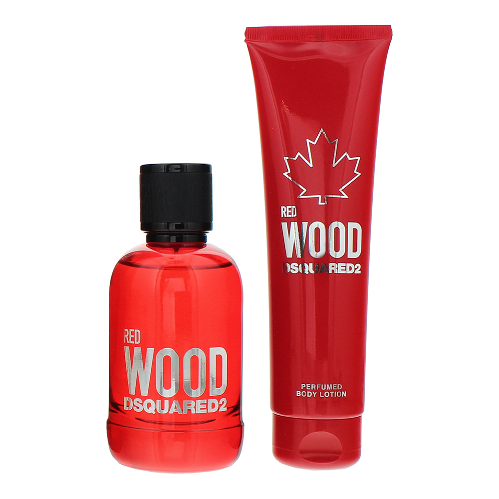 Dsquared2 Wood Red 2 Piece Gift Set: Eau de Toilette 100ml - Body Lotion 150ml - Product