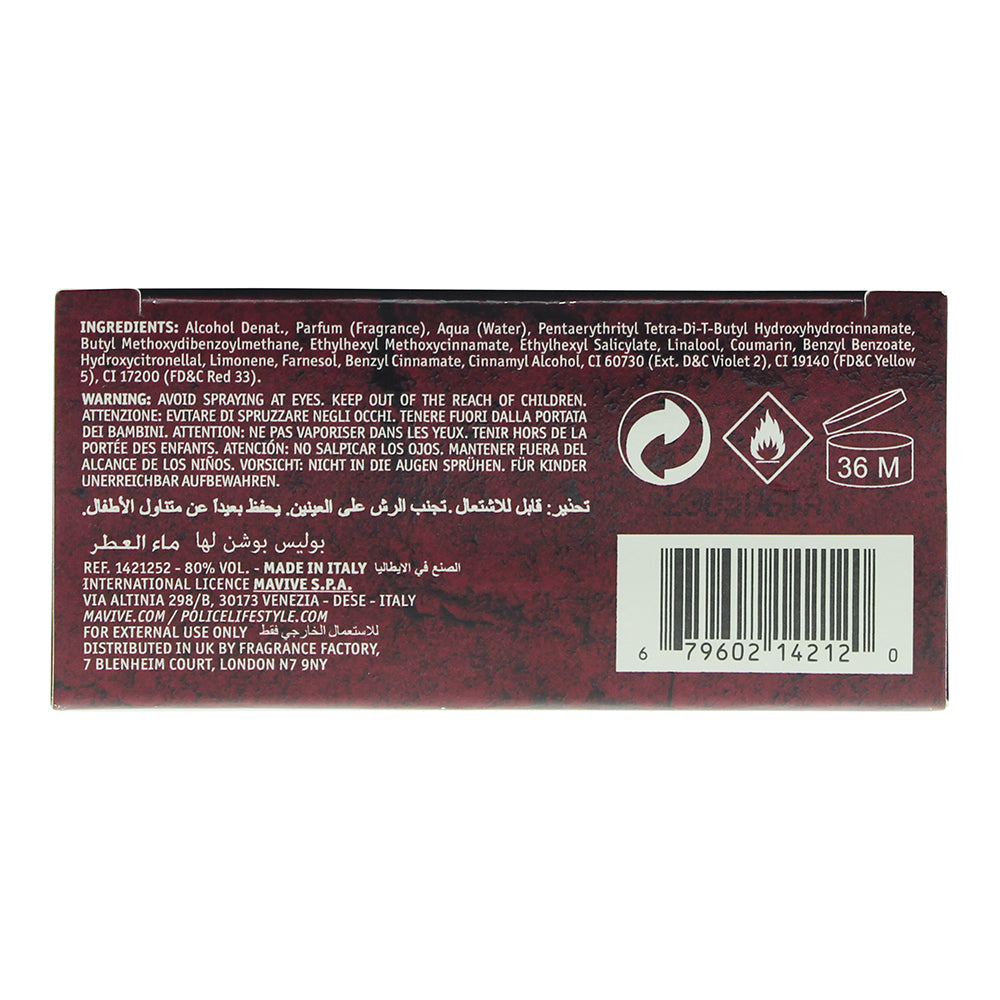 Police Potion For Her Eau de Parfum 30ml - Ingredients