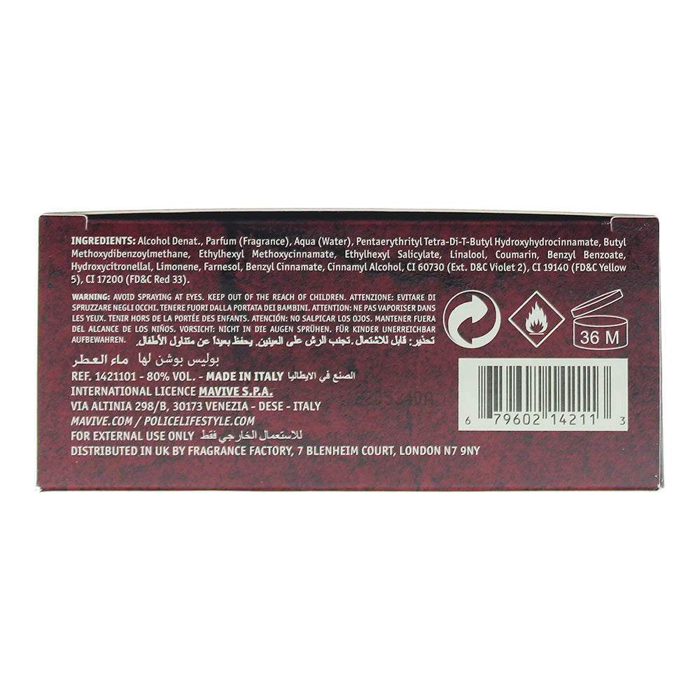 Police Potion For Her Eau de Parfum 100ml - Ingredients